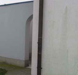 Sanierung einer Fassade mit Algenbefall in Asten (Österreich)