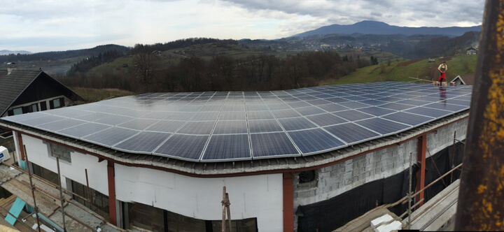 Beschichtete Solaranlage in Slowenien
